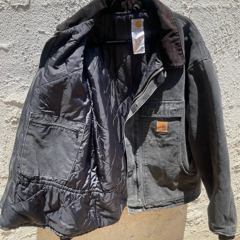Carhartt C03 BLK Jacket (54) 2XL 90s Union USA Black Arctic Lining YKK Chore - Picture 9 of 10